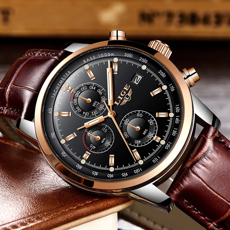 Rosewood Chronograph Water Resistant Watch