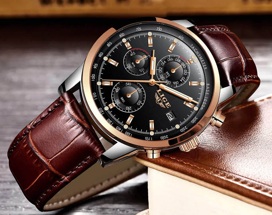 Rosewood Chronograph Water Resistant Watch