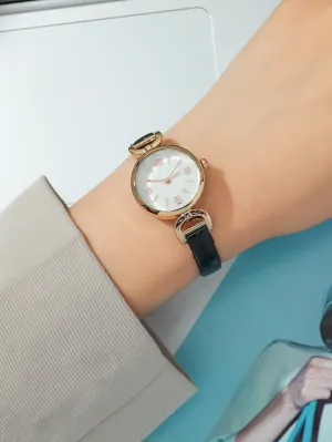 Round Pointer Quartz Watch - Black - FD ⚡