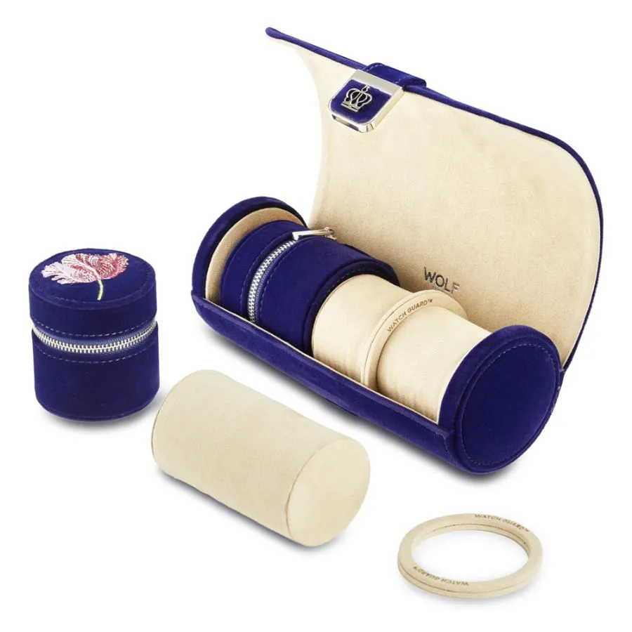 Royal Asscher Double Watch Roll With Jewelry-Storage