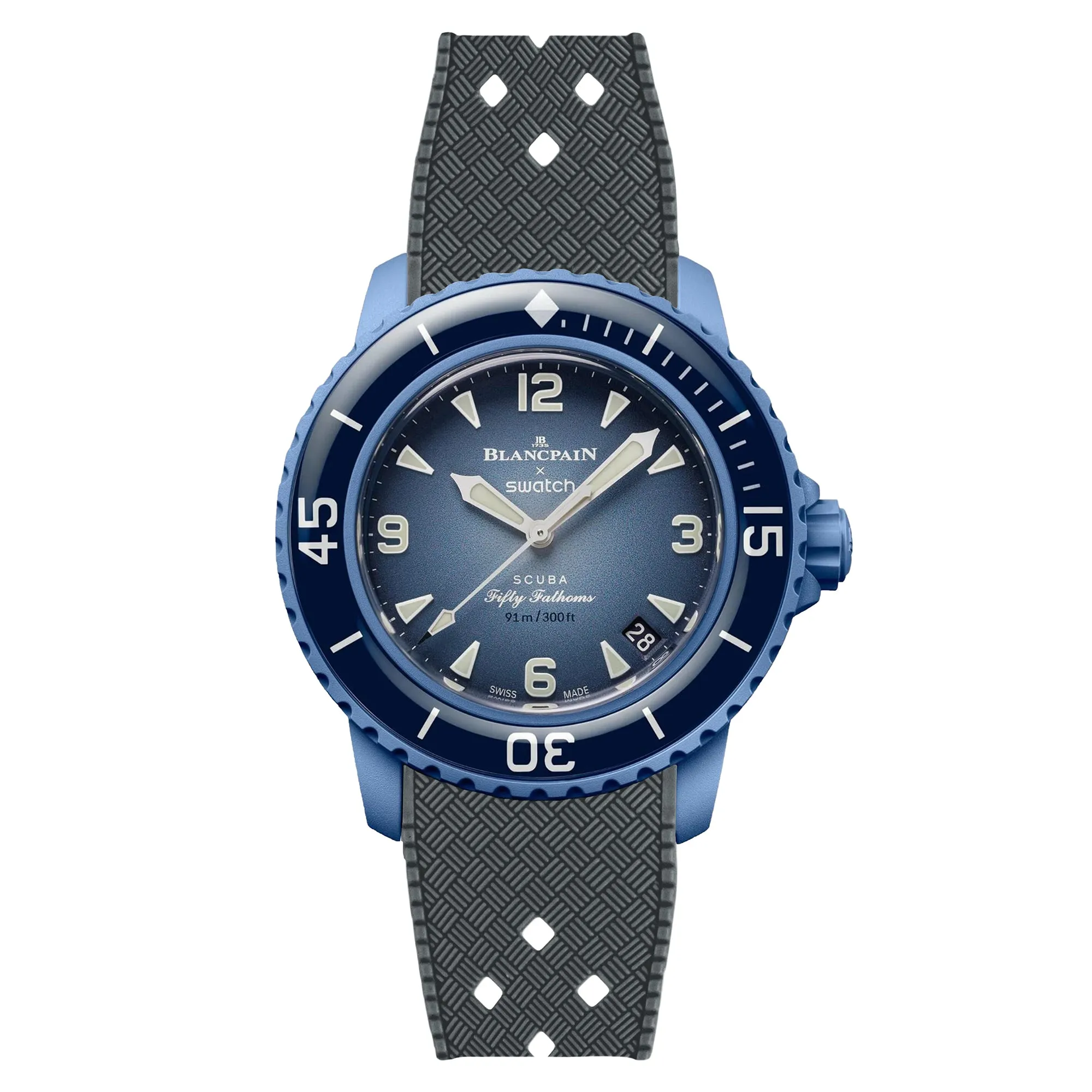 Rubber Strap for Blancpain X Swatch Pacific Ocean - Pacific Yellow (2415)