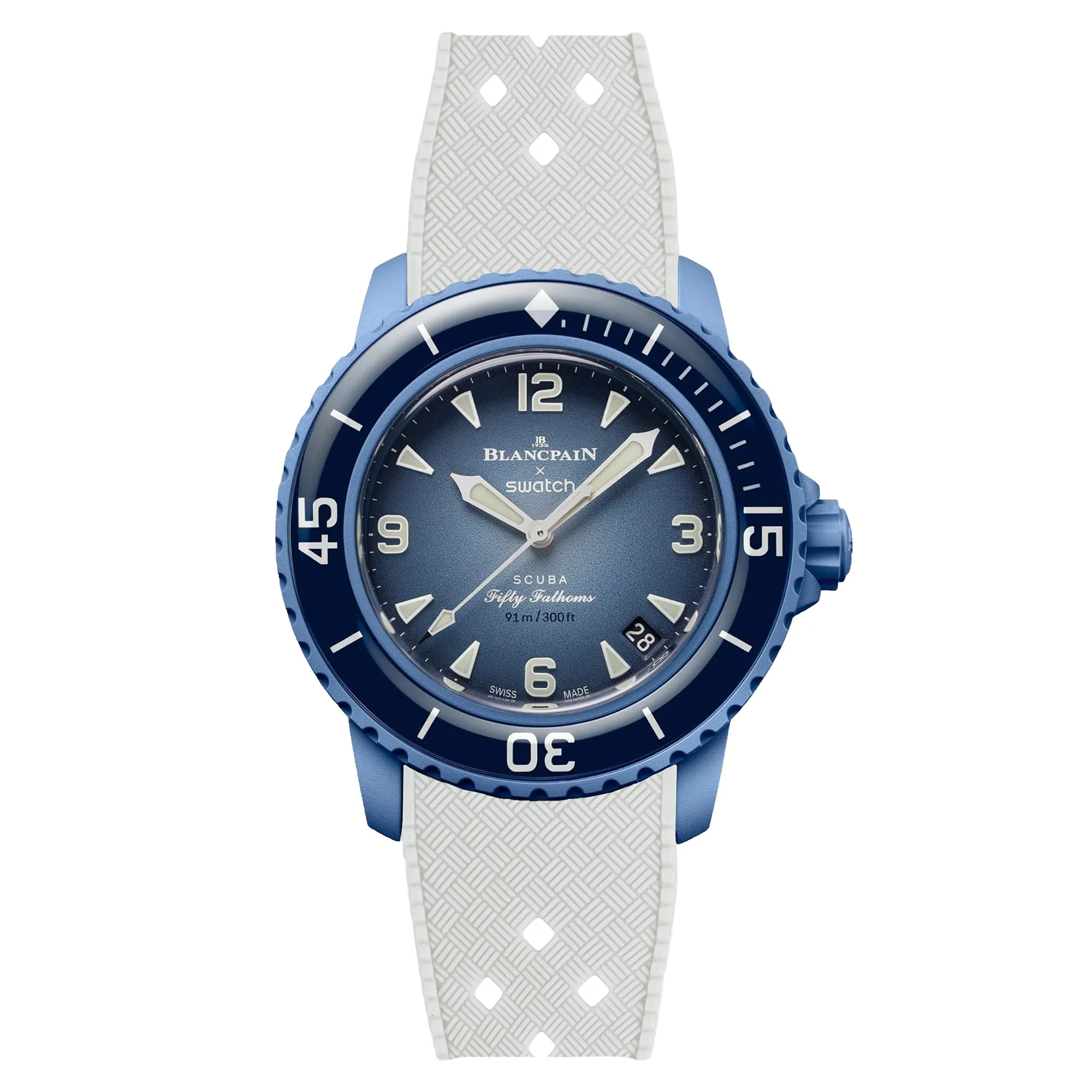 Rubber Strap for Blancpain X Swatch Pacific Ocean - Pacific Yellow (2415)