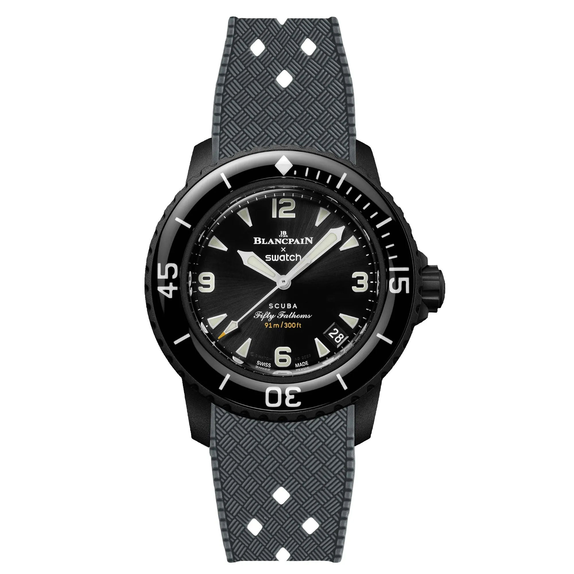 Rubber Strap for Blancpain X Swatch Pacific Ocean - Pacific Yellow (2415)