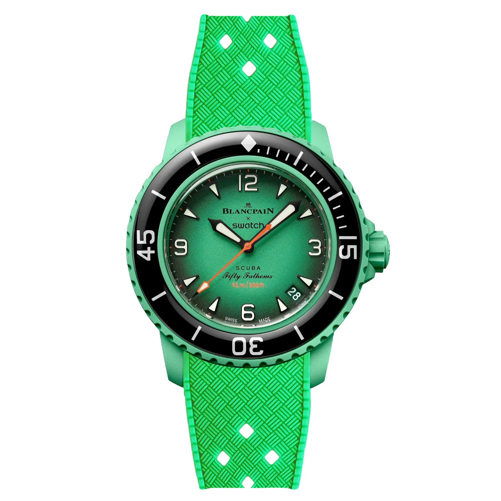 Rubber Strap for Blancpain X Swatch Pacific Ocean - Pacific Yellow (2415)