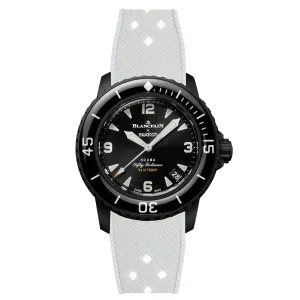 Rubber Strap for Blancpain X Swatch The Ocean Of Storms - White (2415)