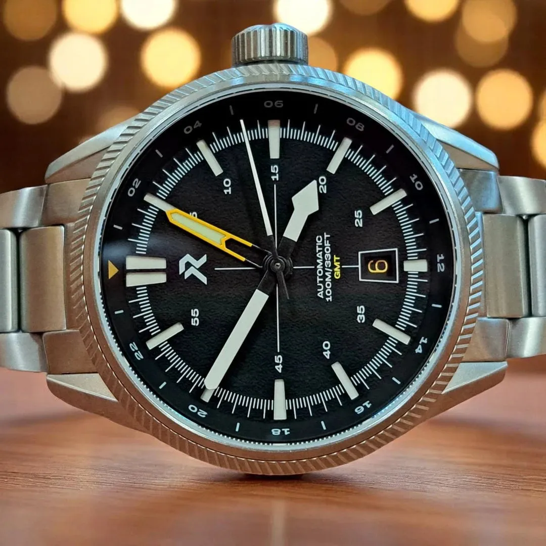 RZE Fortitude Nighthawk GMT - Titanium 100m True&nbsp;GMT