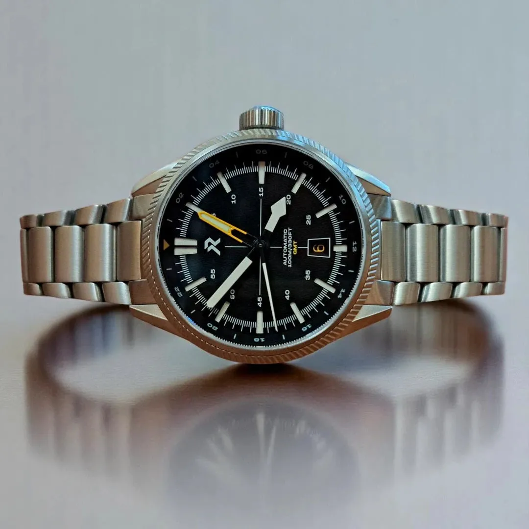 RZE Fortitude Nighthawk GMT - Titanium 100m True&nbsp;GMT