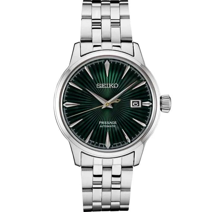 Seiko 40MM Automatic Presage Green Dial Watch in Stainless Steel