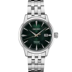 Seiko 40MM Automatic Presage Green Dial Watch in Stainless Steel