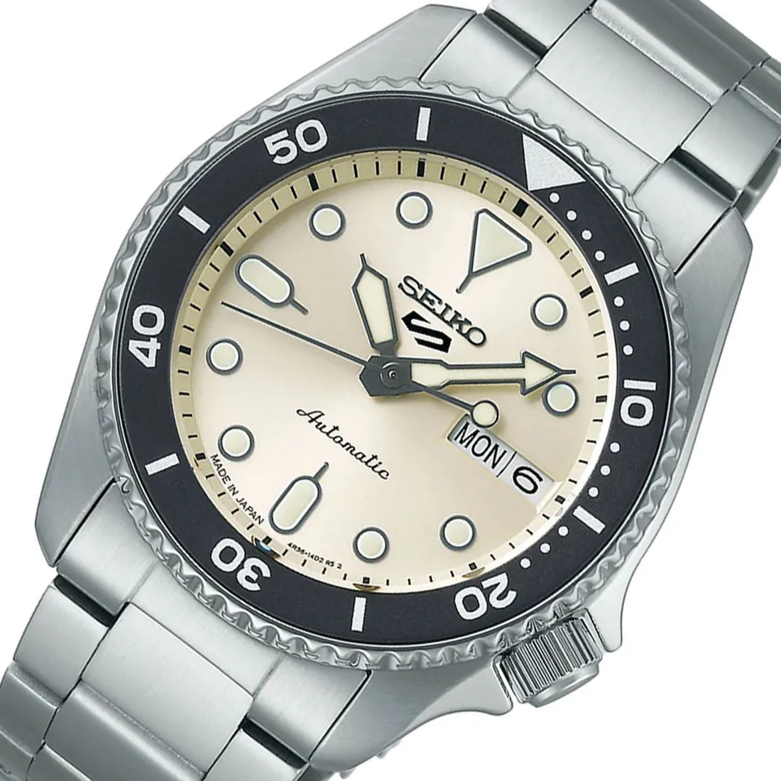 Seiko 5 Sports JDM SBSA227 SKX Sports Style Mechanical Off White Dial Watch