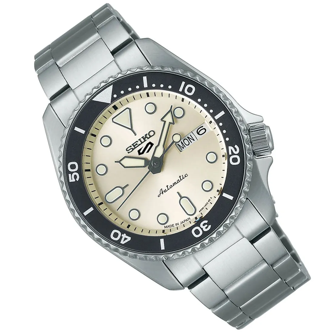 Seiko 5 Sports JDM SBSA227 SKX Sports Style Mechanical Off White Dial Watch