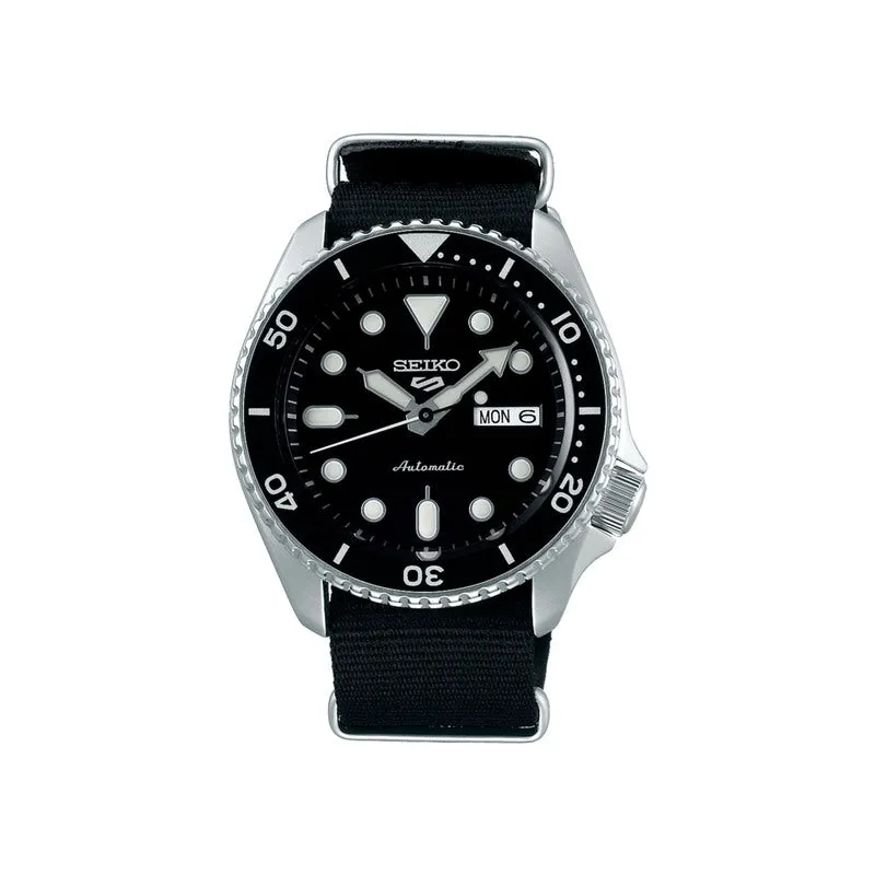Seiko 5 Sports Superman SRPD55K3 Men's Automatic Black Fabric Band Watch