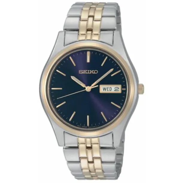 Seiko Men's SGGA54 Dress Two-Tone Blue Dial Watch
