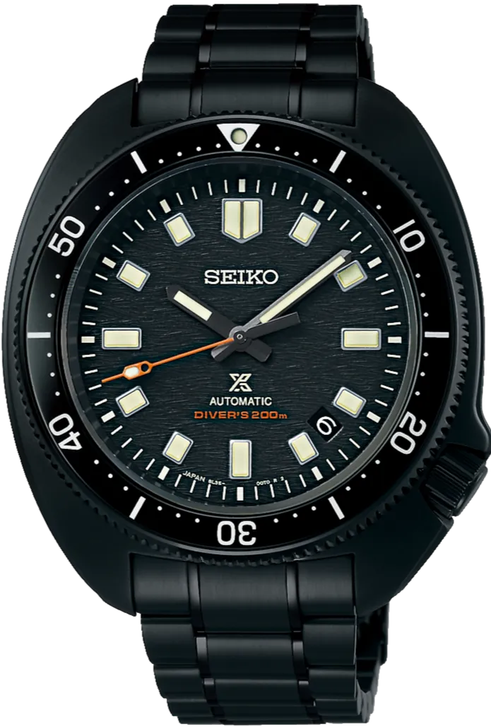 Seiko Prospex 2022 The Black Series Limited Edition 1970 Mechanical Diver's Contemporary Design Turtle "Captain Willard" SLA061