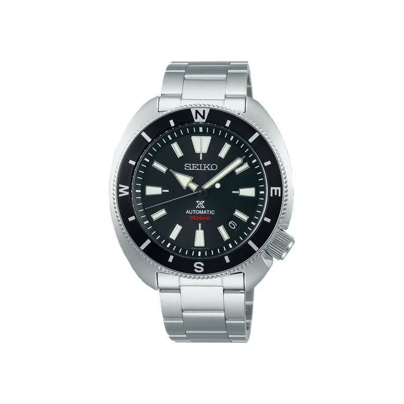 Seiko Prospex SRPH17K1 Tortoise Land Edition Automatic Men's Watch | Black Dial with Stainless Steel Strap