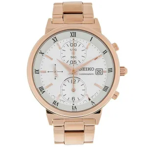 Seiko Rose Gold Womens SNDV34P1 SNDV34 SNDV34P Chrono Watch