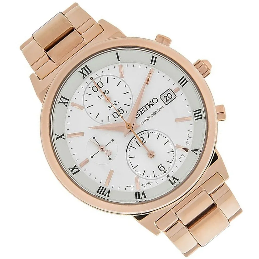 Seiko Rose Gold Womens SNDV34P1 SNDV34 SNDV34P Chrono Watch