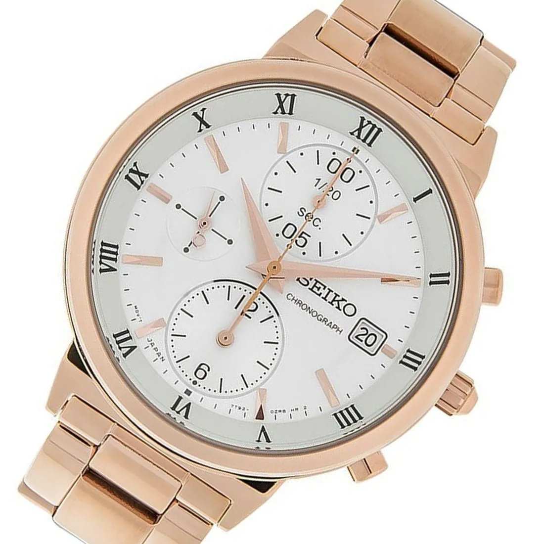 Seiko Rose Gold Womens SNDV34P1 SNDV34 SNDV34P Chrono Watch
