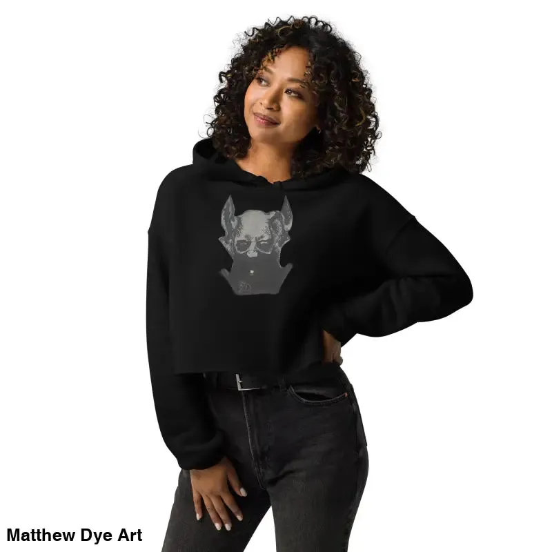 Sinister Entity | Gothic Horror Crop Hoodie