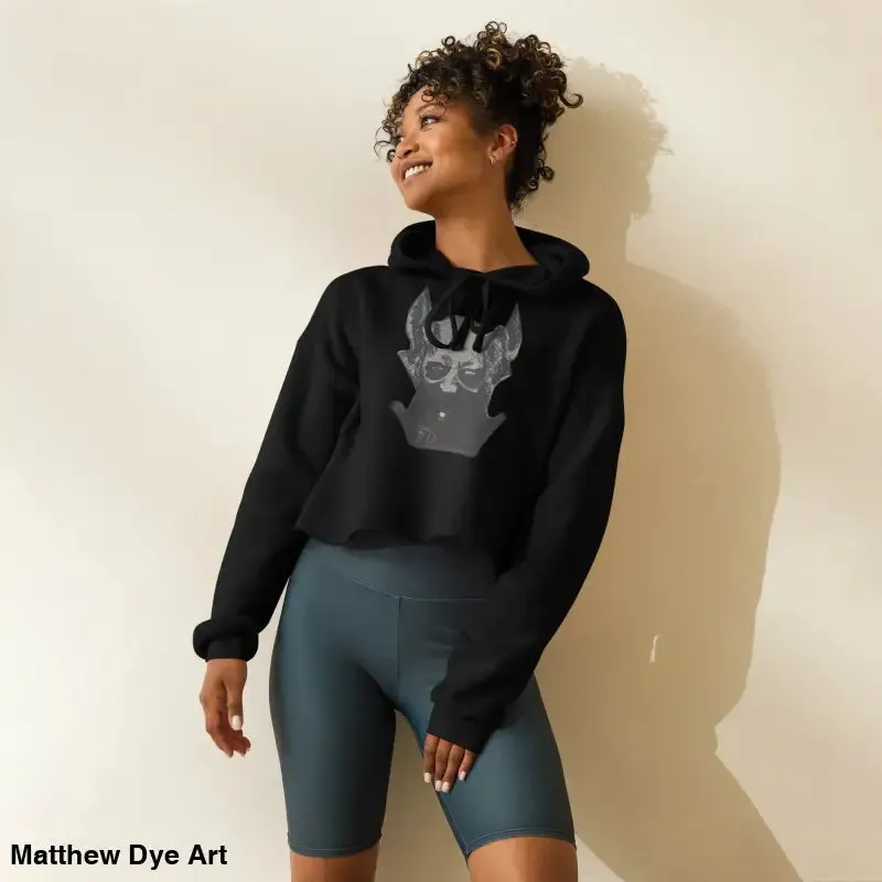 Sinister Entity | Gothic Horror Crop Hoodie