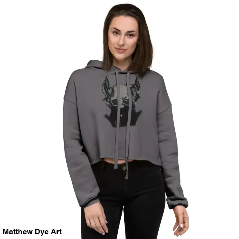 Sinister Entity | Gothic Horror Crop Hoodie