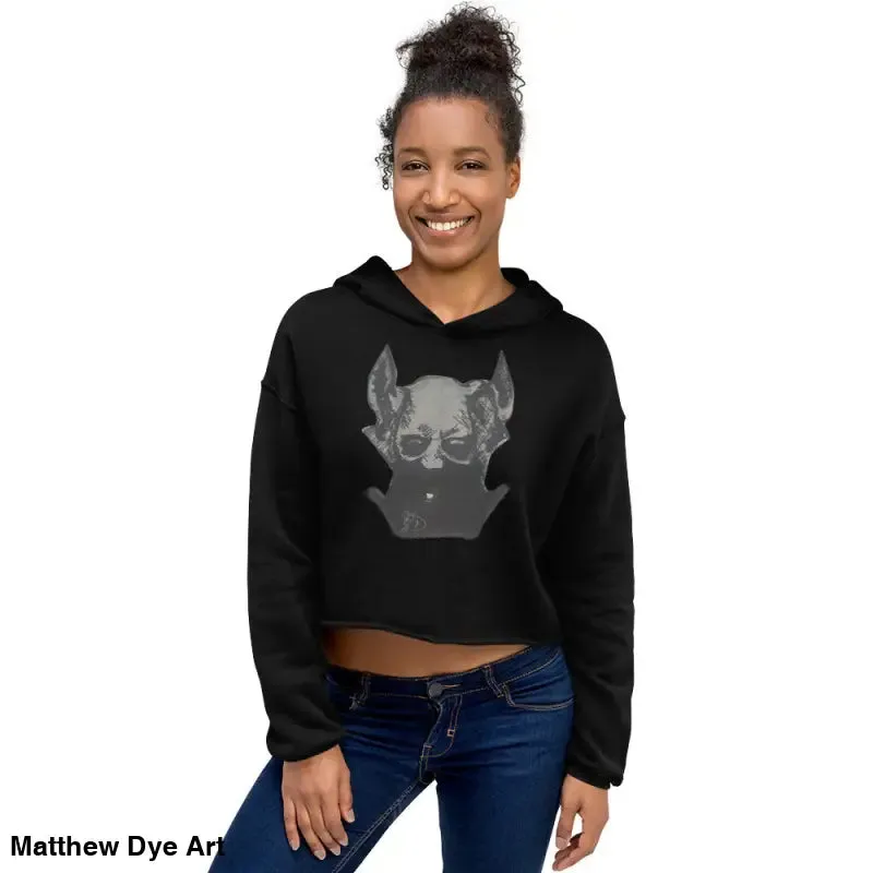 Sinister Entity | Gothic Horror Crop Hoodie