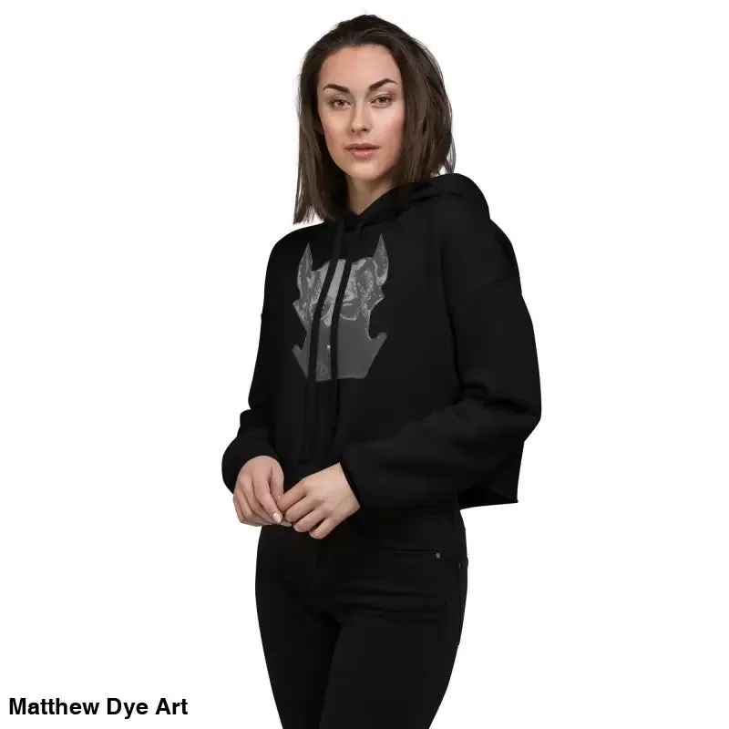 Sinister Entity | Gothic Horror Crop Hoodie