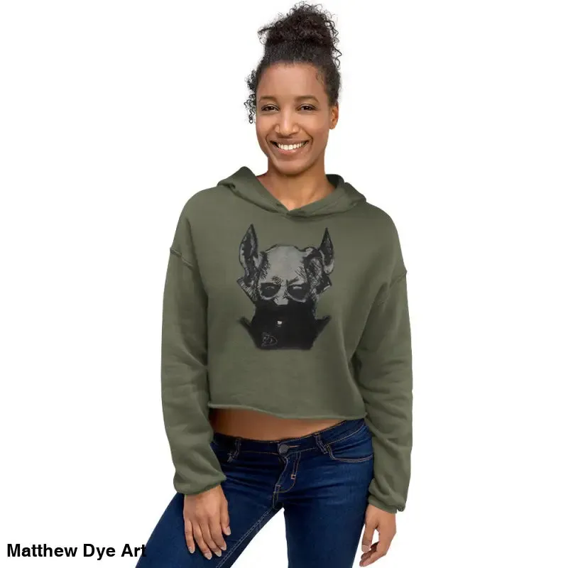 Sinister Entity | Gothic Horror Crop Hoodie