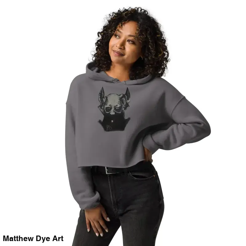 Sinister Entity | Gothic Horror Crop Hoodie