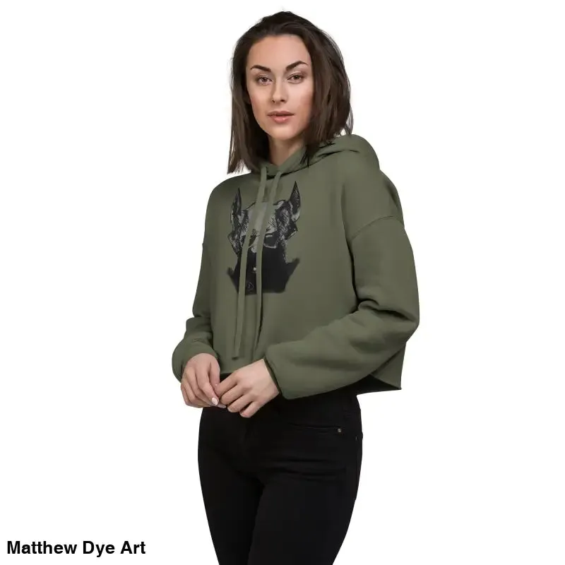 Sinister Entity | Gothic Horror Crop Hoodie