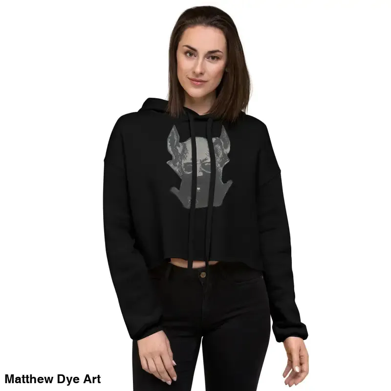 Sinister Entity | Gothic Horror Crop Hoodie