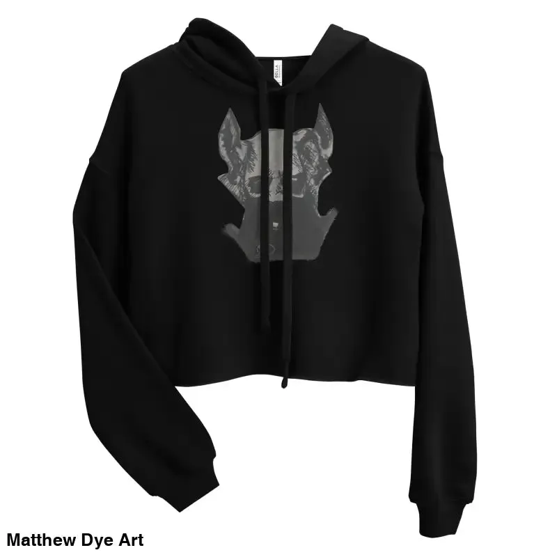 Sinister Entity | Gothic Horror Crop Hoodie