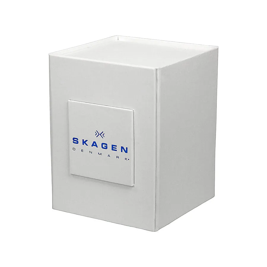 Skagen Ditte Silver Dial Brown Leather Ladies Watch SKW2214
