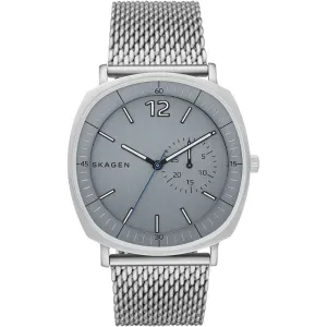 Skagen SKW6255 Silver Mesh Bracelet White Dial Quartz Watch for Gents- SKW6255