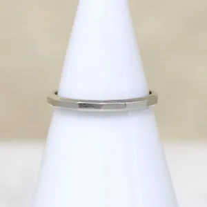 Softly Faceted 18K White Gold Band by Barthman