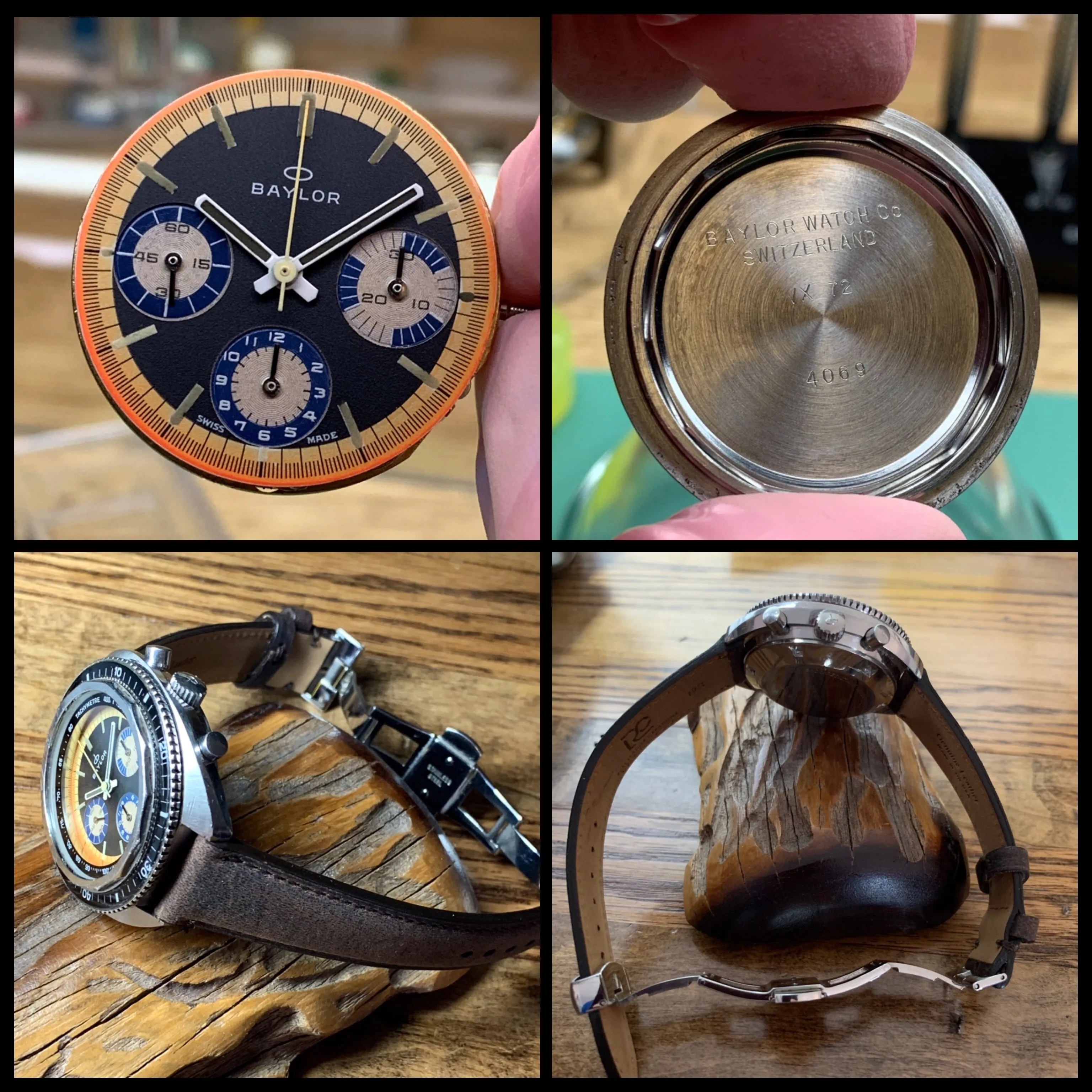 Sold - Baylor Valjoux 72 Vintage Chronograph Diver ~1960's - Fully Serviced by ClockSavant (Similar to Zodiac Sea Wolf)