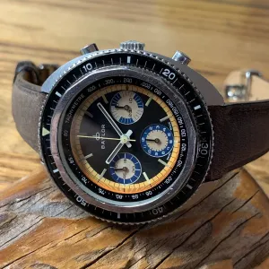 Sold - Baylor Valjoux 72 Vintage Chronograph Diver ~1960's - Fully Serviced by ClockSavant (Similar to Zodiac Sea Wolf)