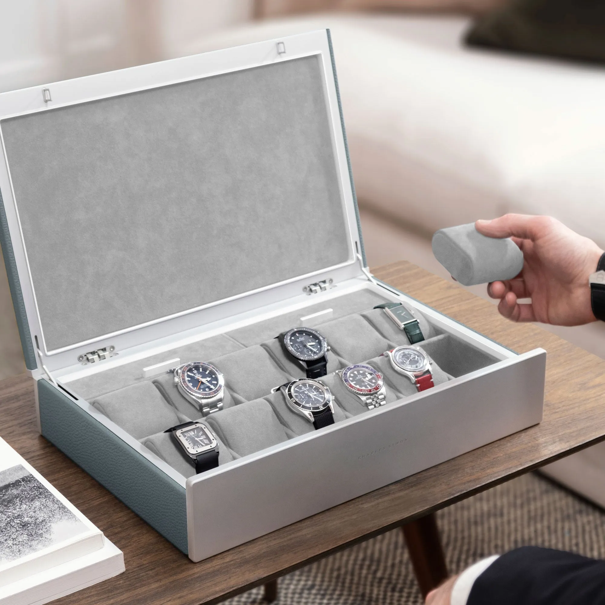 SPENCE 12 WATCH BOX - CLOUD GREY / GREY