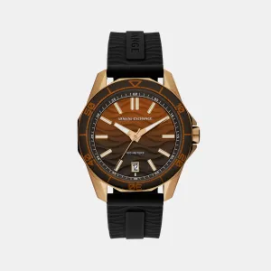 Spencer Men's Three-Hand Date Black Silicone Watch AX1954