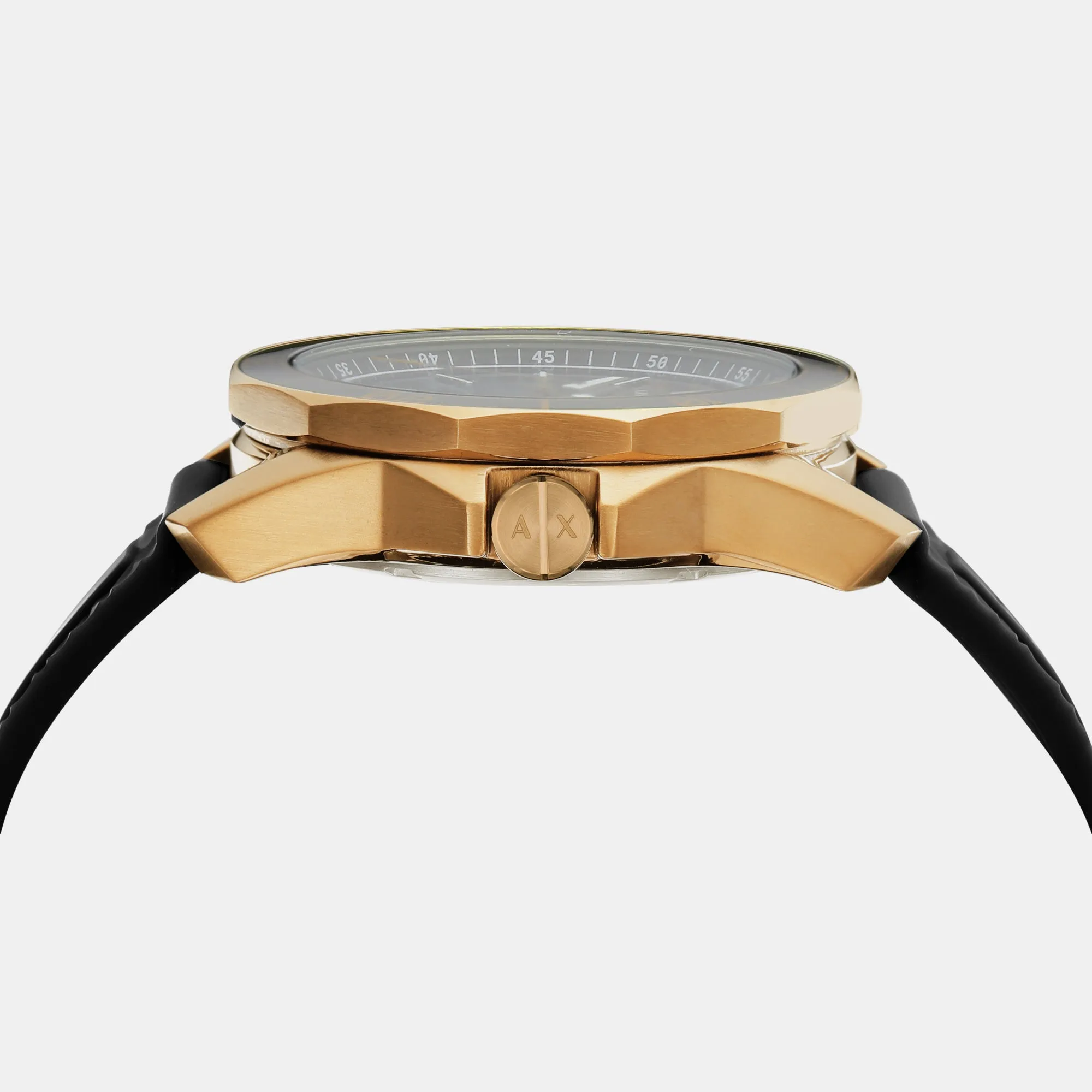 Spencer Men's Three-Hand Date Black Silicone Watch AX1954
