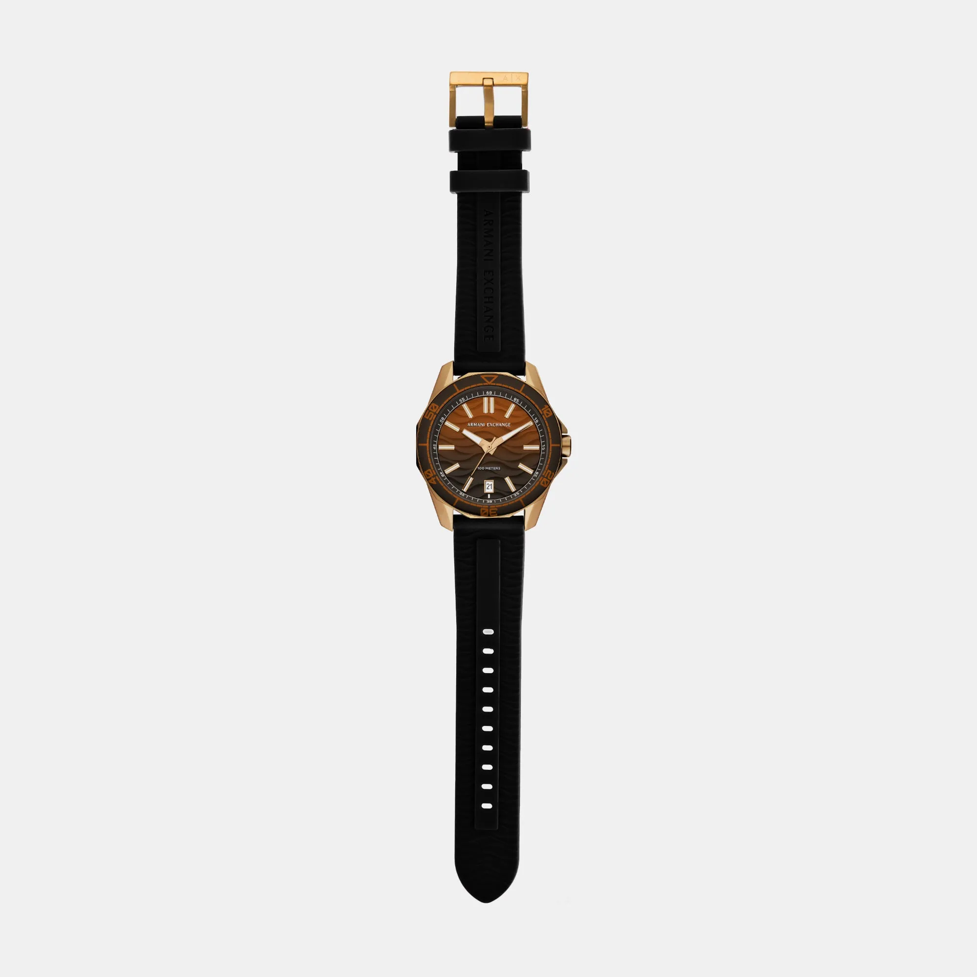 Spencer Men's Three-Hand Date Black Silicone Watch AX1954