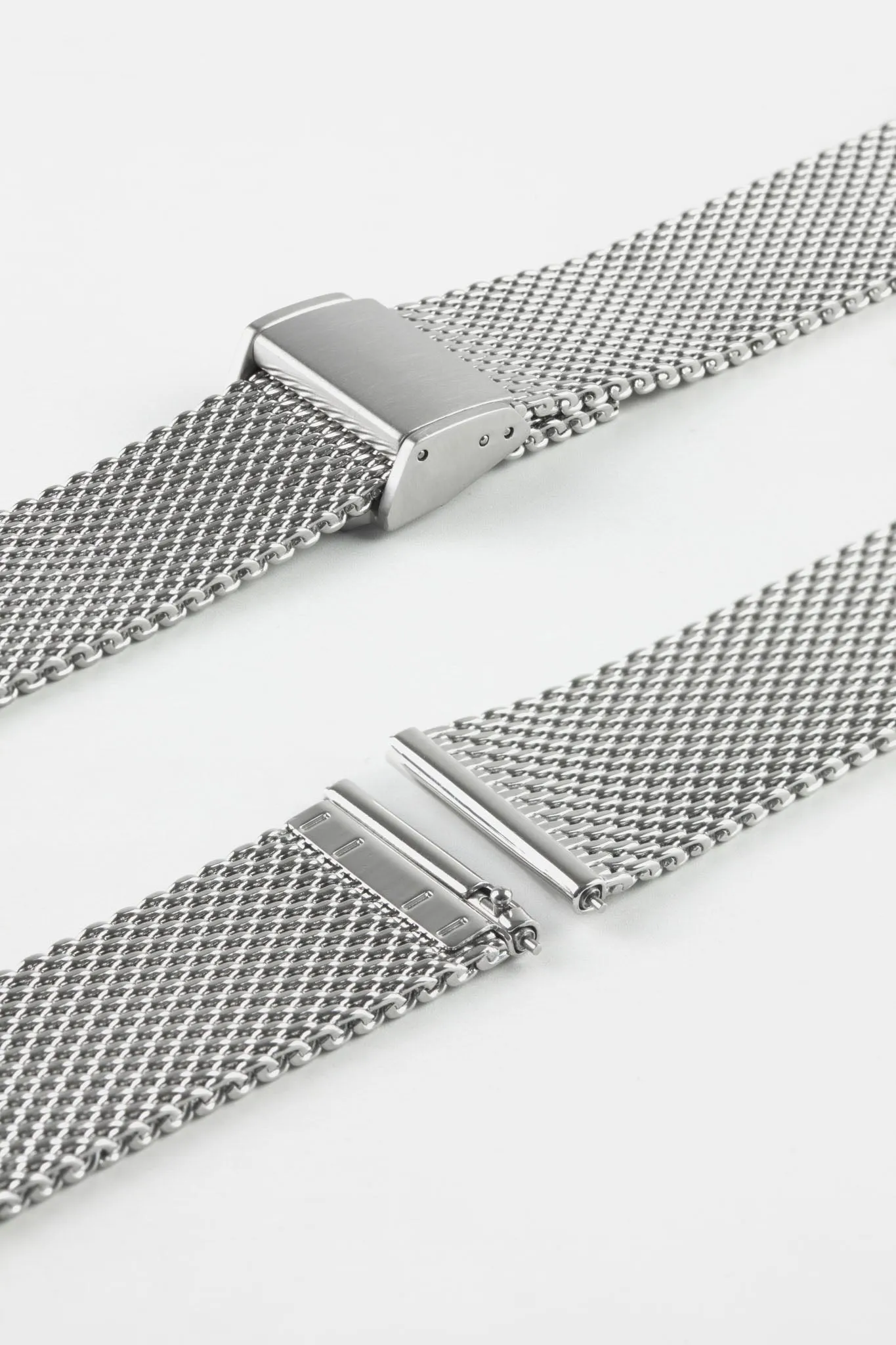 Staib SOC 2906  Quick-Release Milanaise Mesh Watch Bracelet - POLISHED SILVER
