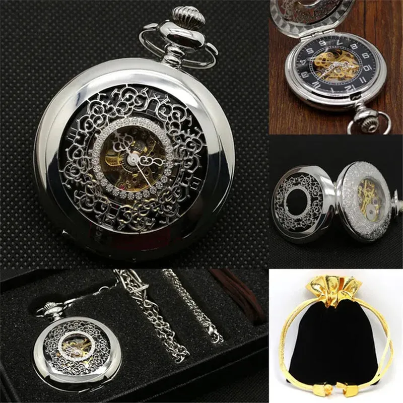 Steampunk Unique Vintage Mechanical Pocket Watch