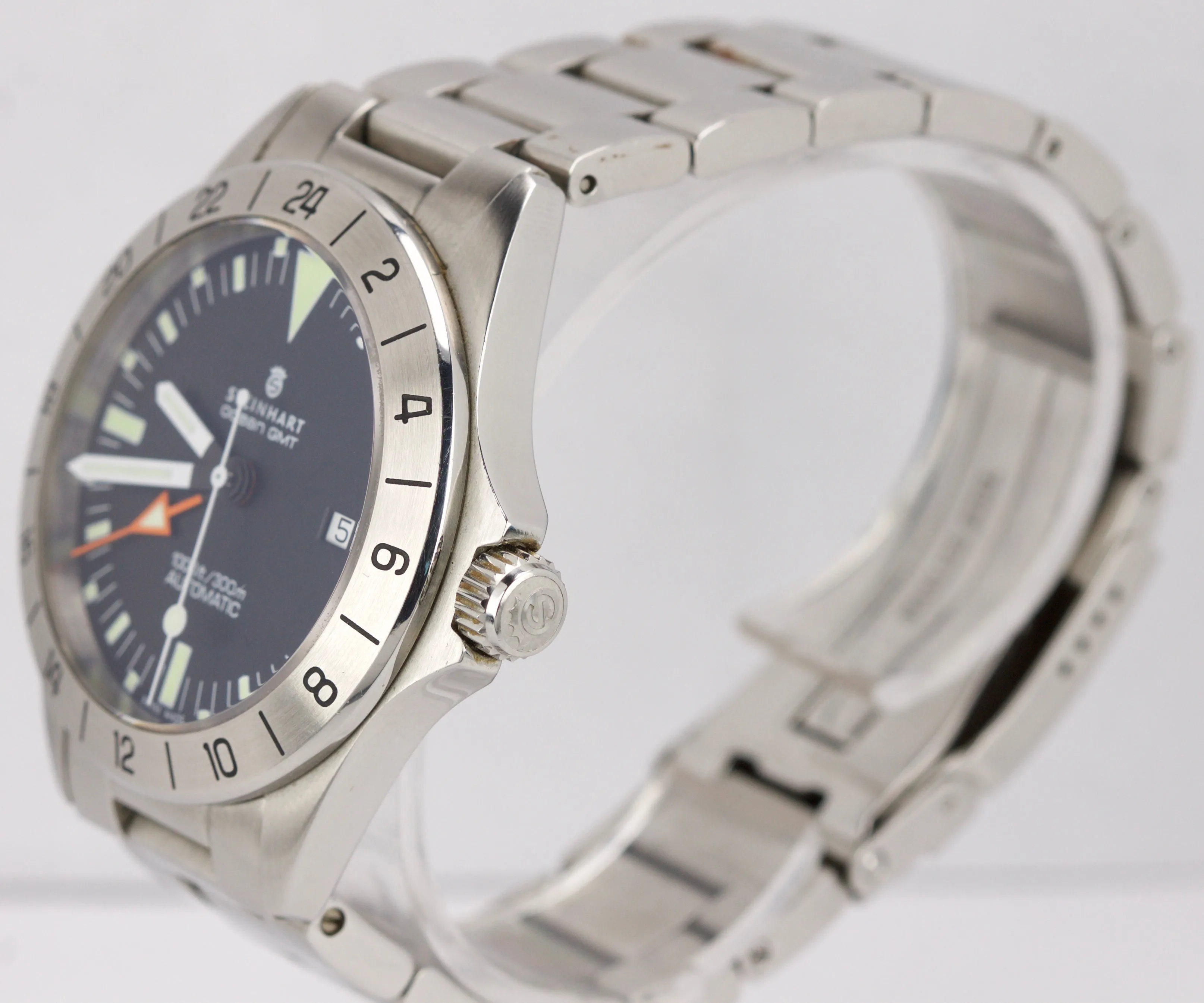 Steinhart Ocean Vintage GMT Explorer Stainless Steel Automatic 42mm Watch 2893-2