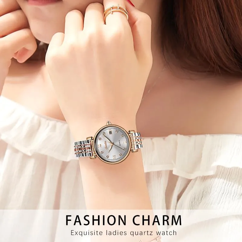 SUNKTA Rose Gold Women Watches