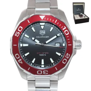 Tag Heuer Aquaracer Diver Black Dial Red Bezel Stainless Steel WAY101B.BA0746