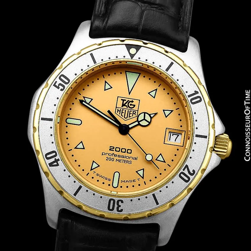 Tag Heuer Professional 2000 Mens Diver Watch, 974.006 - Stainless Steel and 18K Gold Plated