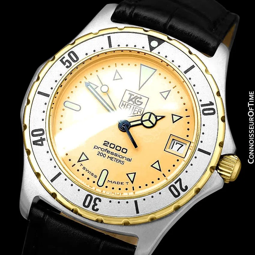 Tag Heuer Professional 2000 Mens Diver Watch, 974.006 - Stainless Steel and 18K Gold Plated