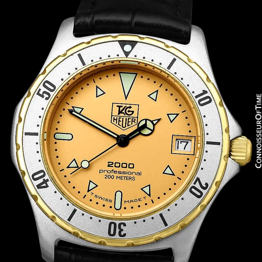Tag Heuer Professional 2000 Mens Diver Watch, 974.006 - Stainless Steel and 18K Gold Plated