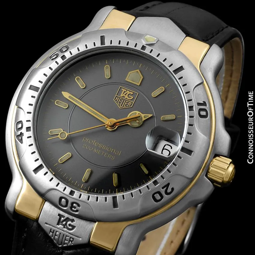 TAG Heuer Professional 6000 Mens Full Size Divers Stainless Steel & 18K Gold Watch - WH1152